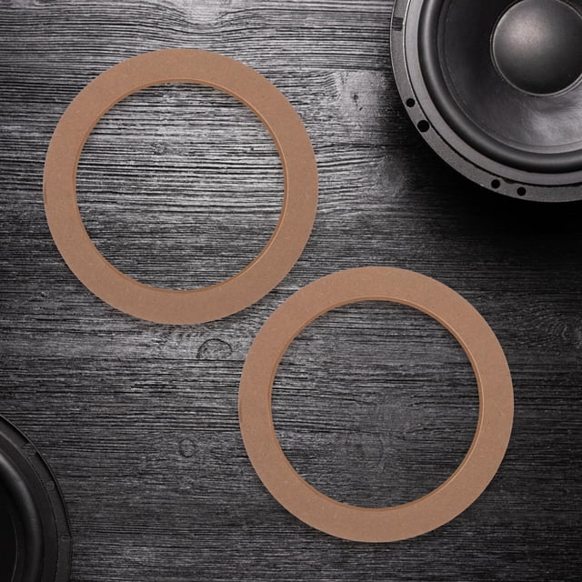 CTIRCHIU 2 Pairs Mdf Khaki Speaker Spacer Rings for 6.5 Inch Boats and Trucks Audio