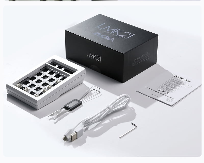 ZUOYA LMK21 Wireless Mechanical Keyboard KIT 21 Keys Aluminum Alloy Tri-Mode Bluetooth 2.4g Wired Hot Swap Number Keyboard Kit