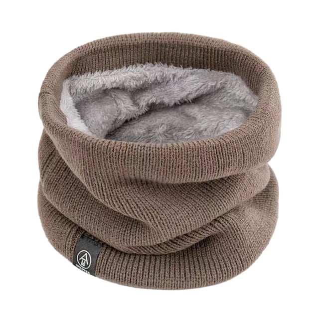 Guardurnaity Manténgase abrigado y a la moda, bufanda de anillo tejida cálida para invierno, calentador de cuello de punto, calentador de cuello Accesorios de disfraces Caqui