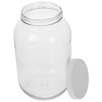 Soimiss Glass Gallon Jar with Plastic Lid for Kitchen Storage and Brewing