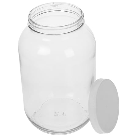 Soimiss Glass Gallon Jar with Plastic Lid for Kitchen Storage and Brewing