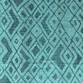 thumbnail image 1 of Ahgly Company Indoor Square Abstract Light Blue Modern Area Rugs, 4' Square, 1 of 4