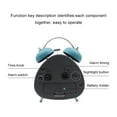 thumbnail image 2 of Youkk Loud Alarm Clock For Bedrooms With Metal Bell Battery Powered Nightlight Function Fixed Bracket black, 2 of 6