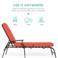 thumbnail image 4 of Best Choice Products Adjustable Outdoor Chaise Lounge Chair for Patio, Poolside w/ UV-Resistant Cushion - Brown/Red, 4 of 7