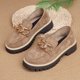 thumbnail image 4 of Apoyos de Tacón para Zapatos de Mujer de Moda Casual Redondo-Pie Cadena de Metal Zapatilla Decorativa con 4cm de Tacón, Zapatillas de Interior Al Aire Libre de las Mujeres, 4 of 9