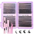 thumbnail image 1 of Extensiones de pestañas DAODER Natural & Thick Lash 640 unidades 40D+60D+80D+100D, 1 of 7