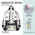 thumbnail image 5 of Cartoon Tractors Wheelbarrows White Pattern Backpack for School,Cute School Bag,Schoolbag with Adjustable Shoulder Straps & Padded Back,15.25"x11.5"x5.25", 5 of 5