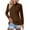 Brown, variant on Womens Short Sleeve Slim Fit Casual Top Fashion Comfortable Everyday Basic Tee