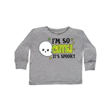 

Inktastic Halloween I m So Cute It s Spooky with Ghost and Stars Gift Toddler Boy Girl Long Sleeve T-Shirt