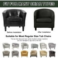 thumbnail image 5 of Pu Leather Club Chair Slipcover 2 Pieces,Tub Chair Slipcover Waterproof Stretch Barrel Chair Cover Nonslip Armchair Covers Half Round Sofa Cover Furniture Protectors for Office Reception (Color : Lig, 5 of 5