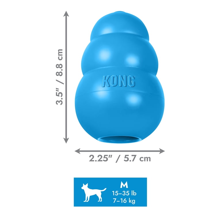 KONG Classic Puppy Rubber Dog Toy, Medium, Blue photo 5