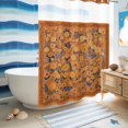thumbnail image 5 of No Hook Shower Curtain, Boho Yellow Flowers Shower Curtains for Bathroom with See Through Top Window, Spring Abstract Watercolor Floral Leaf Waterproof & Washable Bath Curtain 60"x72", 5 of 9