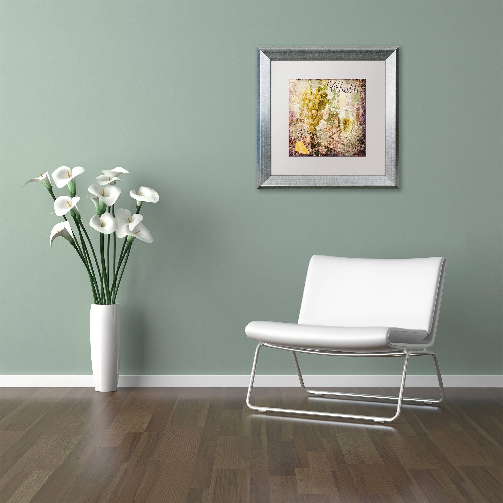 Trademark Fine Art "Wine Country V" Canvas Art by Color Bakery White Matte, Silver Frame