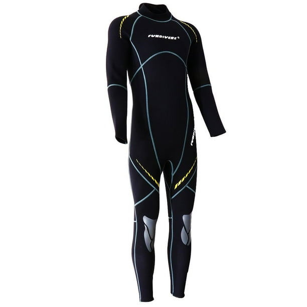 Traje de neopreno Macarena con cubierta de cuerpo completo Traje de piel de buceo de manga larga para hombres y adolescentes Negro L