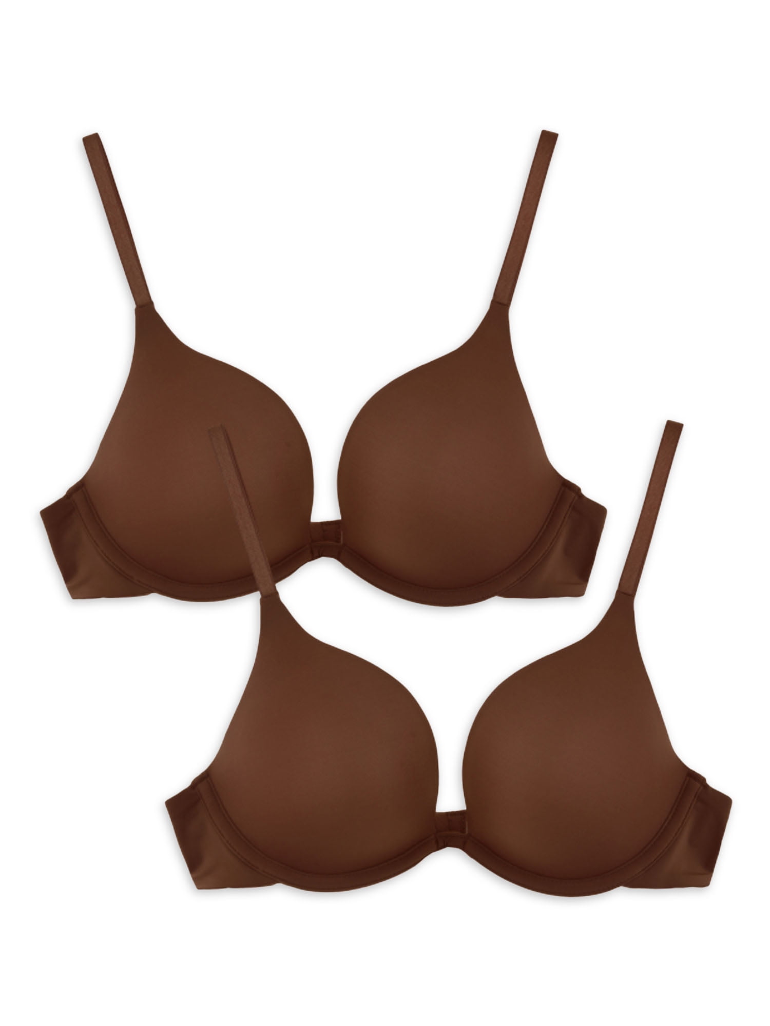 Women's 2 pack Microfiber Plunge Push Up Bra