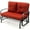 Brick Red, variant on Gymax 2-Person Outdoor Patio Glider Bench Swing Seat Bench w/ Seat & Back Cushions Brick Red