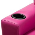 thumbnail image 3 of Bowery Hill Modern Faux Leather Kids Recliner Chair in Magenta Pink, 3 of 10