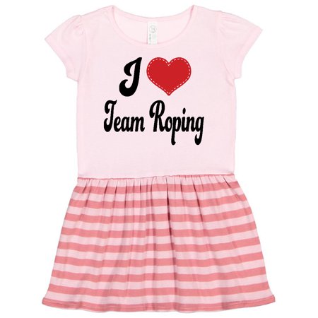 

Inktastic I Love Team Roping Gift Toddler Girl Dress