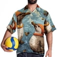 thumbnail image 4 of Platypus Men's Poplin Shirt, Casual Short Sleeve Printed Button Down Summer Beach Unisex Shirts, 4 of 6