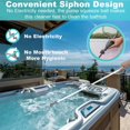 thumbnail image 4 of Hot Tub Vacuum Manual Cordless Spa Vac - Inflatable Hot Tub Cleaner with Constant Suction, Spa Wand Pool Vacuum, 10FT Handheld Flexible Hose with 3 Adjustable Heads for Dirt, Grass, Debris(Gray New), 4 of 15