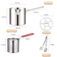 thumbnail image 3 of Stainless Steel Deep Fryer Pot Set - 4 Pcs Small Frying Pot with Fry Basket, Steam Rack, Tong, Heavy Duty Home Kitchen French Fries Chicken Fryer Kit, 3 of 7