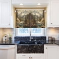 thumbnail image 5 of Yayeee Kitchen Curtains Tier Pair Light Filtering 27"x36" Rod Pocket Short Cafe Window Panel, Snow Mountains, 5 of 7