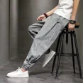 thumbnail image 5 of Pantalones deportivos masculinos, pantalones de otoño e invierno, pantalones de chándal para hombre, pantalones harén lisos, ropa original larga, pantalones holgados Y2k para correr, para hombre grand, 5 of 5