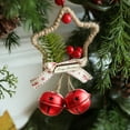 thumbnail image 5 of dajkiuy Christmas Jingle Bells Door Hanger, Star Top Vintage Bell with Bow and Berries Door Knob Pendant Hanging Ornaments for Xmas Winter Holiday Tree Doorway Decor, 5 of 6
