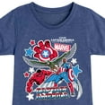 thumbnail image 3 of Marvel Captain America: Brave New World - Sticker Style - Toddler And Youth Girls Fitted Short Sleeve Graphic T-Shirt, 3 of 5