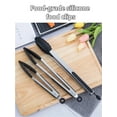 thumbnail image 6 of 7/9/12inch Silicone-Tipped Stainless Steel Kitchen BBQ Tongs: Non-Slip Cooking Clip for Steak, Bread & Food - Lifting, Flipping, and Serving with Comfortable Grip & Convenient Locking Mechanism, 6 of 7