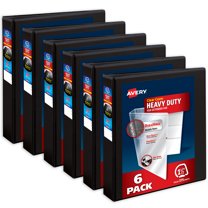 Avery Heavy-Duty Binders, 1.5" Slant Rings, Black (6-Pack of 79097)