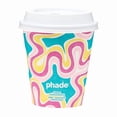 thumbnail image 4 of Phade Marine Biodegradable and Compostable Paper Hot Cups with Lids, 12 oz, Squiggle Multi Color, 10 Count, 4 of 7