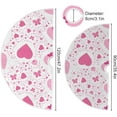 thumbnail image 3 of Coolnut Love Heart Christmas Tree Skirt 48", Valentine's Day Tree Skirt Double Layers Polyester Easter Tree Skirt for Valentine's Day Holiday Party Decoration, 3 of 6
