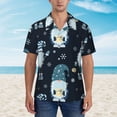 thumbnail image 4 of Haiem Gnome and Snowflakes Printed Hawaiian Shirt for Men - Men’s Casual Beach Summer Shirts - Stretch Fabric with Modern Fit-X-Large, 4 of 9