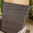 thumbnail image 6 of GDF Studio Preston Outdoor Acacia Wood and Wicker 6 Piece Dining Set, Sandblasted Teak and Multibrown, 6 of 13