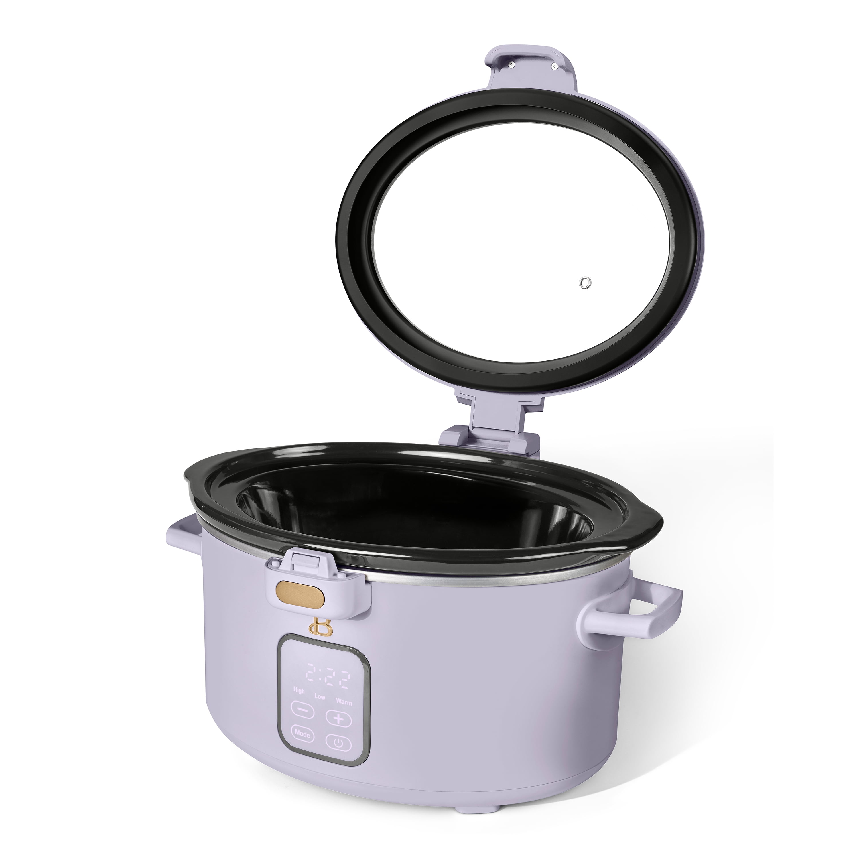 Beautiful 4 Qt Digital Slow Cooker with Hinged Locking Lid, Lavender by Drew Barrymore