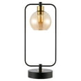 thumbnail image 4 of SAFAVIEH Jayson 23 in. Modern Black Iron Table Lamp with Amber Shade, 4 of 6