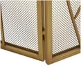 thumbnail image 6 of DecMode 25" x 31" Brass Metal Branch 3 Panel Tree Fireplace Screen with Mesh Netting, 1-Piece, 6 of 14