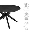 thumbnail image 2 of Modway Crossroads Round Wood Coffee Table Ash Wood Veneer in Black, 2 of 8