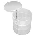 thumbnail image 1 of Rotating Jewelry Box 3 Layers Transparent Plastic 360 Degree Rotation Elegant Style Earring Holder for Women, 1 of 14