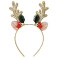thumbnail image 1 of Glittering Sequin Reindeer Antler Headband with Bells Lightweight Festive Christmas Hair Accessory for Holiday Party Outfits for Women, 1 of 5