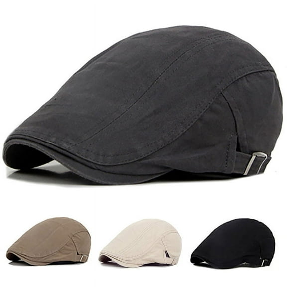 Walbest Mens Classic Peaked Cap Cabbie Newsboy Gatsby Cotton Flat Ivy Painter Baker Beret Cap