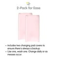 thumbnail image 5 of BreathableBaby Waterproof Cover, For 32" x 16"/81 x 41 cm Changing Pad, Light Pink (2-Pack), 5 of 6
