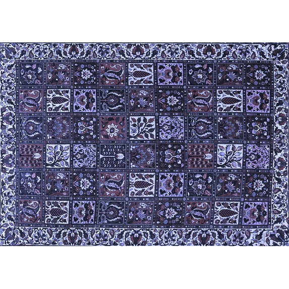 Ahgly Company Indoor Rectangle Persian Blue Traditional Area Rugs, 5' x 8'