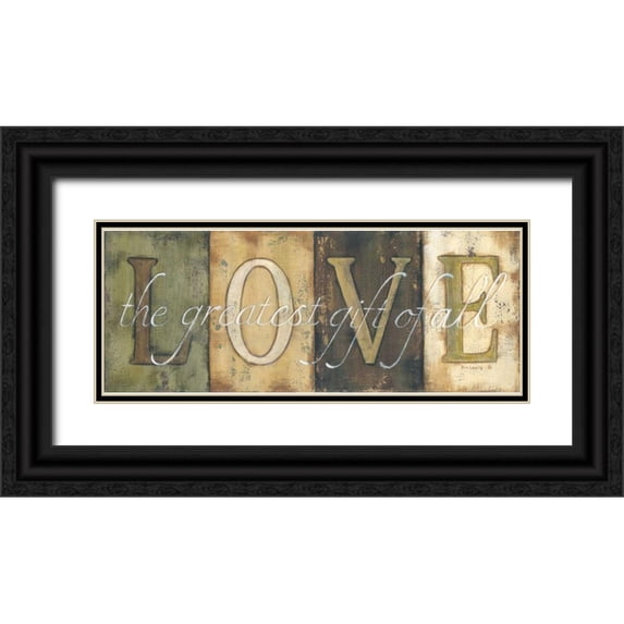Lewis, Kim 32x15 Black Ornate Wood Framed with Double Matting Museum Art Print Titled - Love