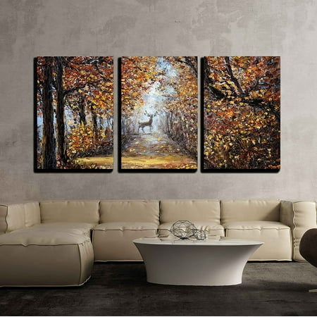 Deer Wall Decor Art - wall26 - Deer at The End of Path - Canvas Art Wall Decor - 24