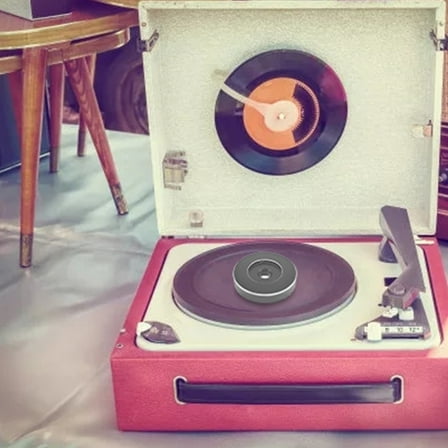 OUNONA 45 Record Adapter Turntable Player Solid Aluminum Black