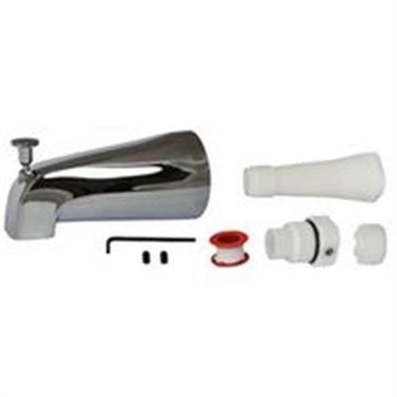 Plumb Pak 2338036 Universal Tub Spout with Diverter, Chrome
