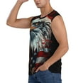 thumbnail image 3 of Fotbe USA Bald Eagle Men's Camiseta sin Mangas Estampada para Hombres, Playera Casual para Gimnasio, Entrenamiento, Playa-3X-Large, 3 of 7