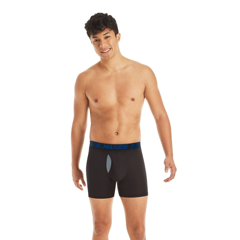 Hanes X-Temp Total Support Pouch Men's Boxer Briefs, Anti-Chafing  Underwear, 3-Pack